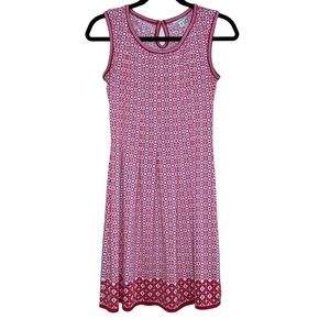 Max Studio Red White Sleeveless Dress